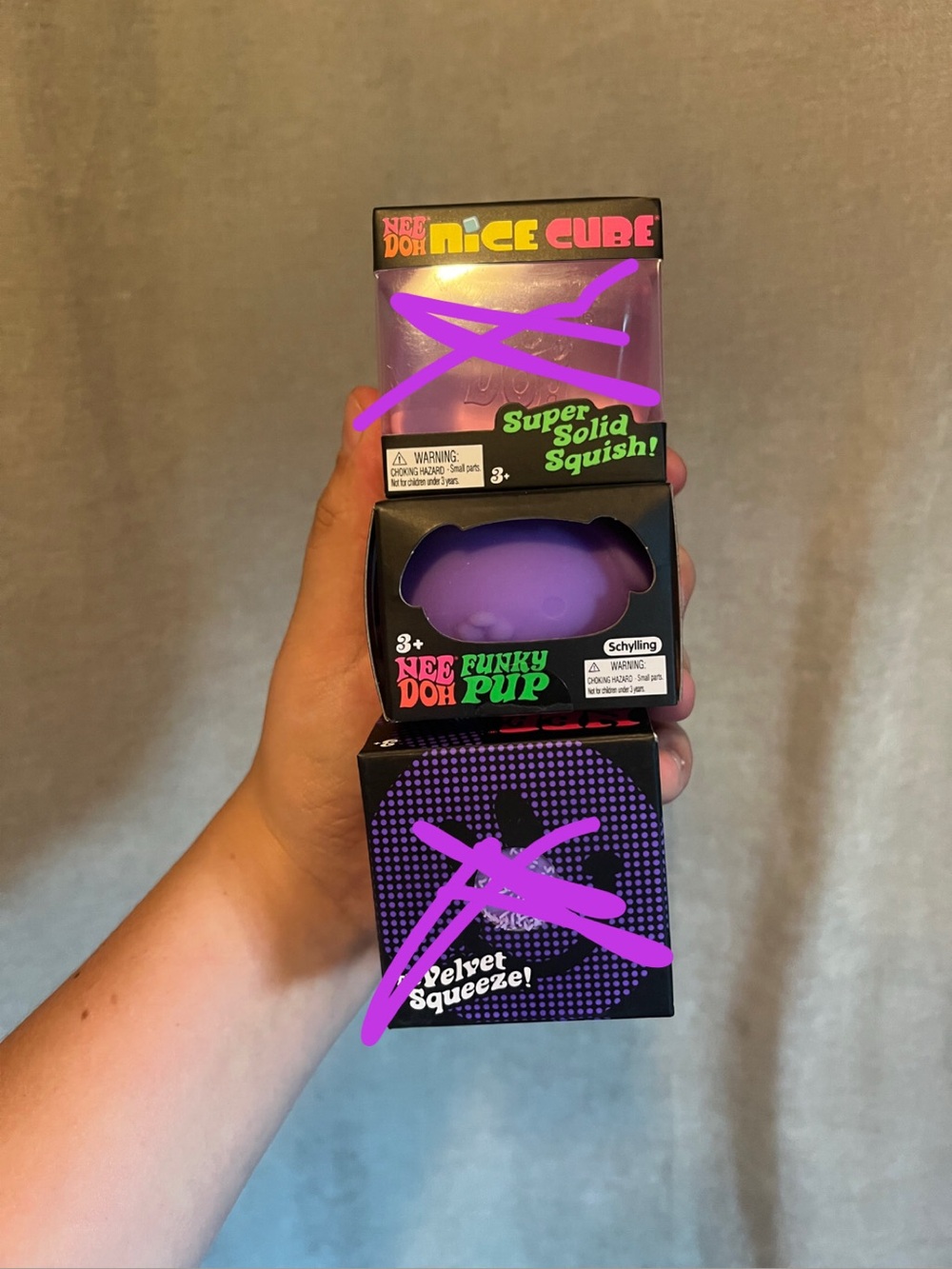 NeeDoh Funky Pup Super Solid Squish - Purple